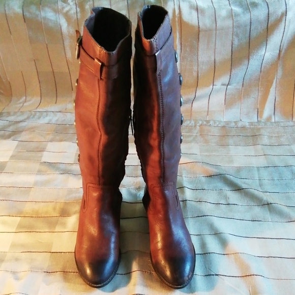 Arturo Chiang brown genuine leather boots size 8.5 - Picture 2 of 8